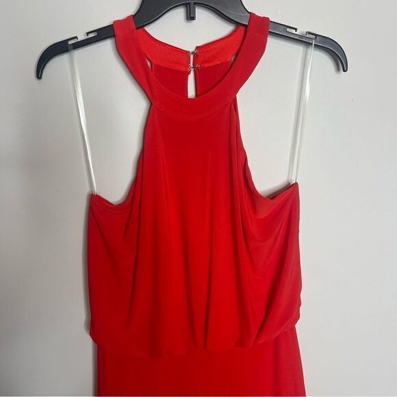 $248 JAY X JAY GODFREY Women's Coral Red Anselm Halter Neck Jumpsuit New Missing - Picture 3 of 9